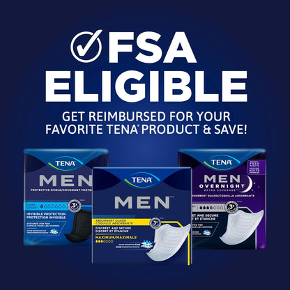 Tena Protectores de incontinencia para hombres, absorción moderada, 48 unidades