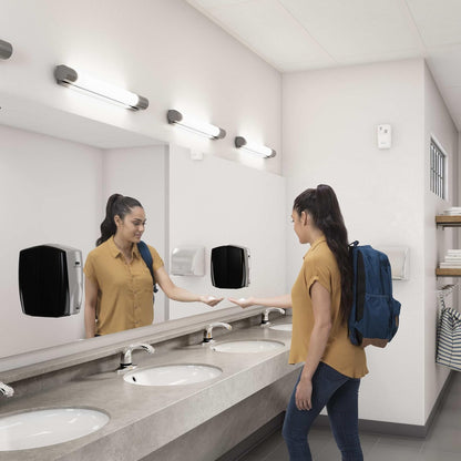 Rubbermaid Commercial Products - Dispensador de jabón y desinfectante para Manos AutoFoam Color Negro Perla sin Contacto para Montaje en Pared Funciona con Pilas para baños en oficinas/hoteles