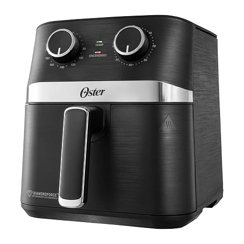 Oster® Freidora de Aire Manual, Recubrimiento Oster® DiamondForce, 4L de Capacidad, con Controles de Tiempo y Temperatura