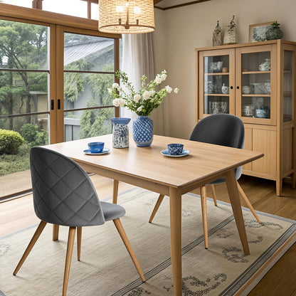 CangLong - Juego Moderno de 2 sillas de Comedor de Mediados de Siglo, Modernas, tapizadas de Terciopelo con Patas de Metal Dorado para Comedor, Sala de Estar, Cocina, recámara, habitación de