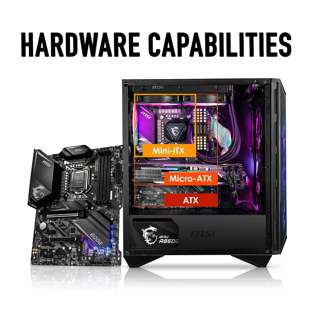 msi MPG GUNGNIR 111R Gabinetes para Computadora de Escritorio, Negro