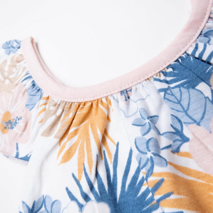 HonestBaby - Camisetas de Manga abullonada 100% algodón orgánico para bebés, niños pequeños, niñas, Unisex