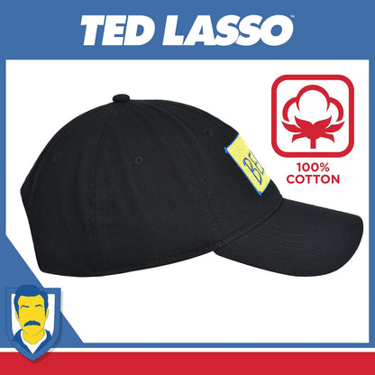 Ted Lasso - Gorro de béisbol Ajustable de algodón con Estampado Believe con Borde Curvado, Color Negro, Talla única, Negro -, One Size