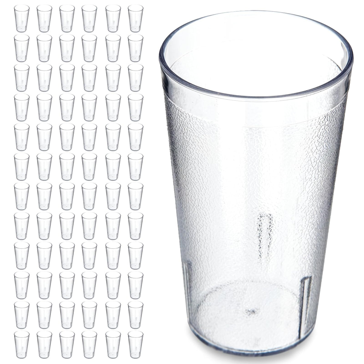 Carlisle - Vaso apilable SAN, 354.8 ml (estuche de 24), Transparente, 355 ml