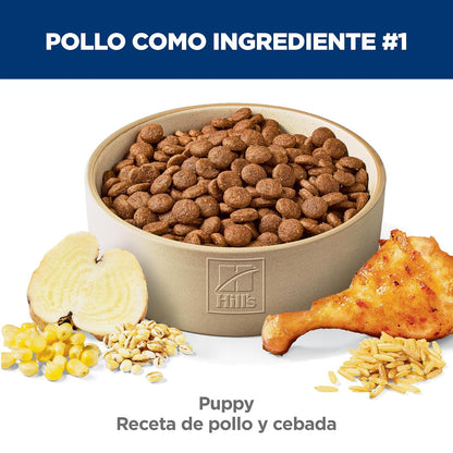 Hill's Science Diet Croquetas para Cachorro Sabor Pollo 12.5Kg | Croquetas Hill's para perro, pollo real, razas grandes, crecimiento sano, desarrollo cerebral con DHA, soporte inmunológico