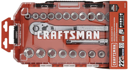 CRAFTSMAN Juego de enchufes, universal, unidad de 1/2", 19 piezas (CMMT12015)