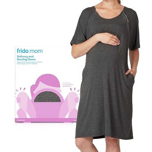 Frida - Vestido de lactancia para mamá. Fácil de ajustar, sin etiqueta, acceso de piel a piel para enfermería y cobertura completa en la espalda.