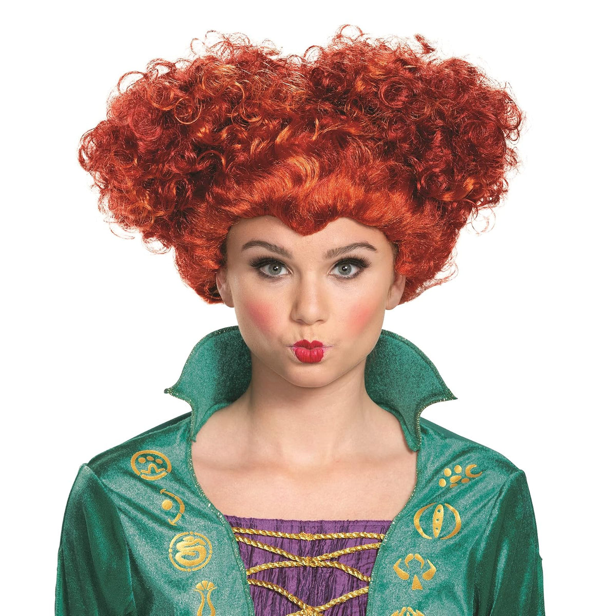 Disguise Winifred - Peluca de lujo para mujer, color rojo, talla de adulto, Wini, Adult tamaño