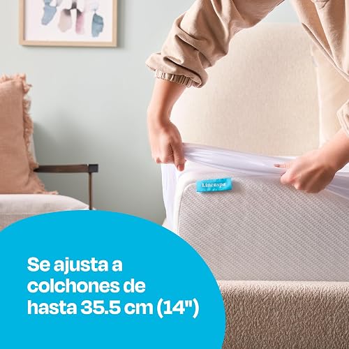 Linenspa - Protector de Colchón King Impermeable - Tela Suave y 100% Impermeable - Hipoalergénico y Transpirable - Protege Contra Manchas y Gérmenes