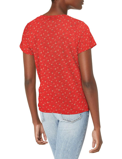 Lucky Brand Short Sleeve V-Neck Twist Front tee Camiseta Mujer
