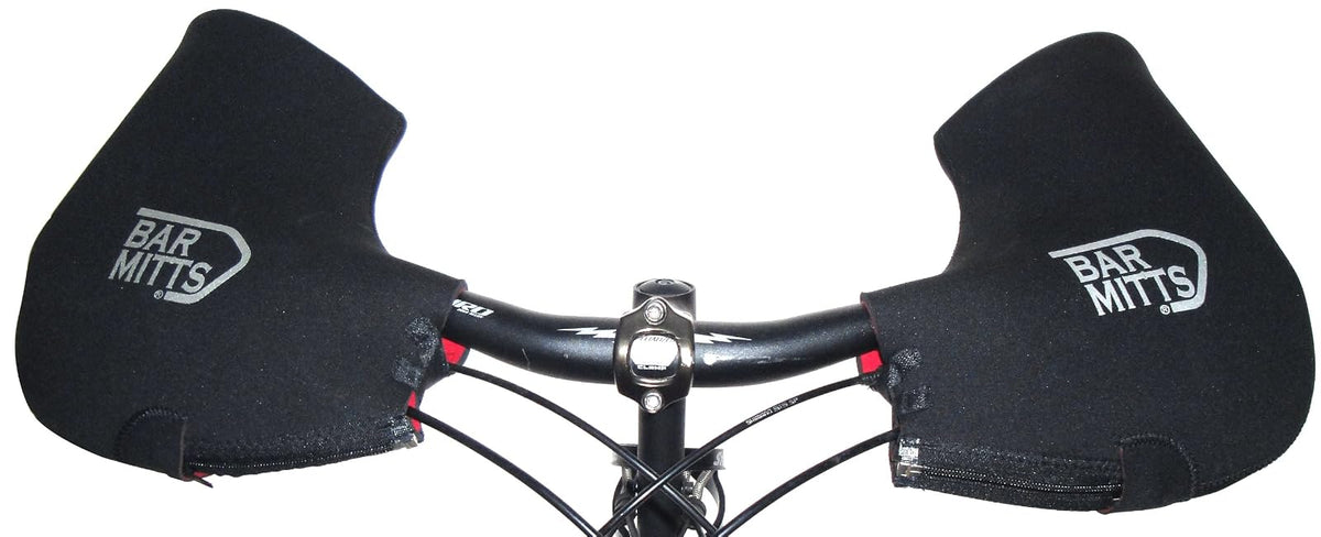 BAR MITTS Manoplas de Neopreno para Manillar de Bicicleta de montaña o de Transporte - Sin aberturas en los extremos de la barra (Estándar) - G