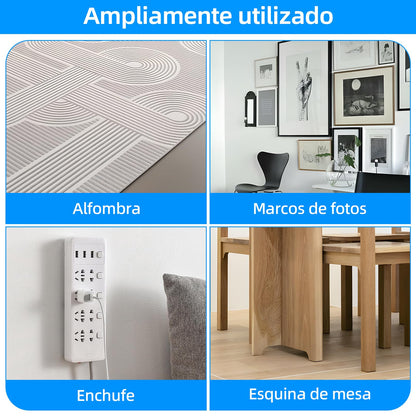 Nano cinta adhesiva reutilizable 300CM, KIPERLINE cinta adhesiva de doble cara de 5 cm más gruesa y ancha, resistente, lavable y antideslizante para paredes, cocinas, alfombras, fijación de fotos.