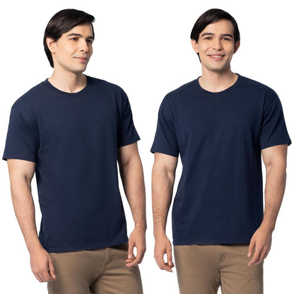 Fruit of the Loom Playera Eversoft con Bolsillo para Hombre, Paquete de 2 - M - Azul