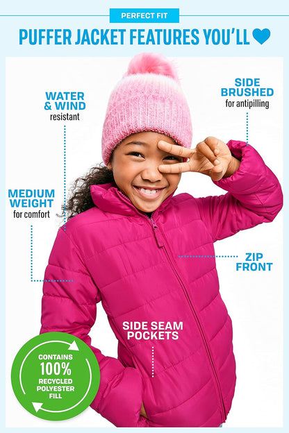 The Children's Place And Toddler Medium Weight Puffer Jacket, Wind-resistant, Water-resistant Chaqueta bebés niñas