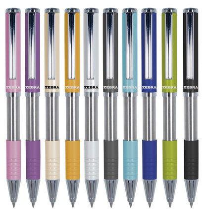 Zebra Mexico Bolígrafo Con Estuche, Pluma Slide Pen Punto Mediano 1,0 mm Tinta De Aceite Color Negro Cuerpo Color Blanco.