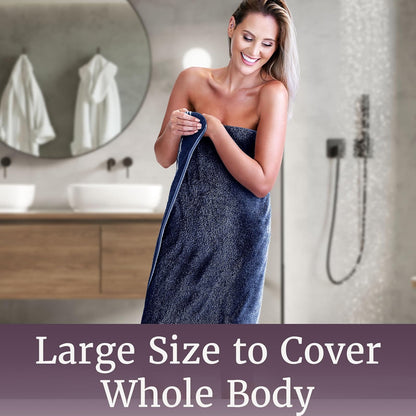 Lavish Home 67-0022-N Towel Set Rio, Navy, 8 Piece
