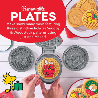Peanuts x Dash MultiMaker Mini Maker System (4 placas: corona, casa Snoopy, Woodstock)