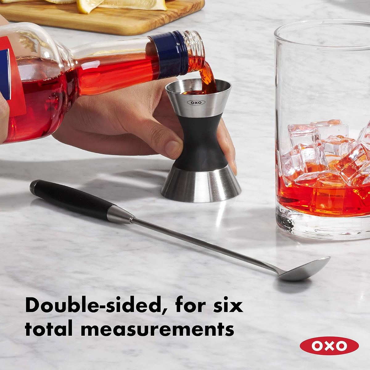 OXO Good Grips 3105000 SteeL Double Jigger, No aplica, Silver