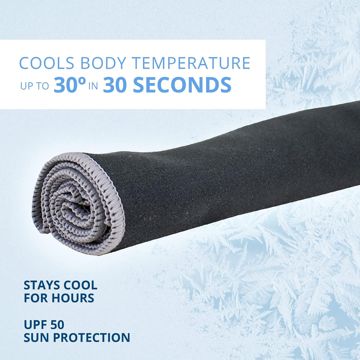 FROGG TOGGS Chilly Pad Pro Toalla de enfriamiento instantáneo de Microfibra Suave, Lavable a máquina, 33 x 10.5 Pulgadas, Negro -, Estándar