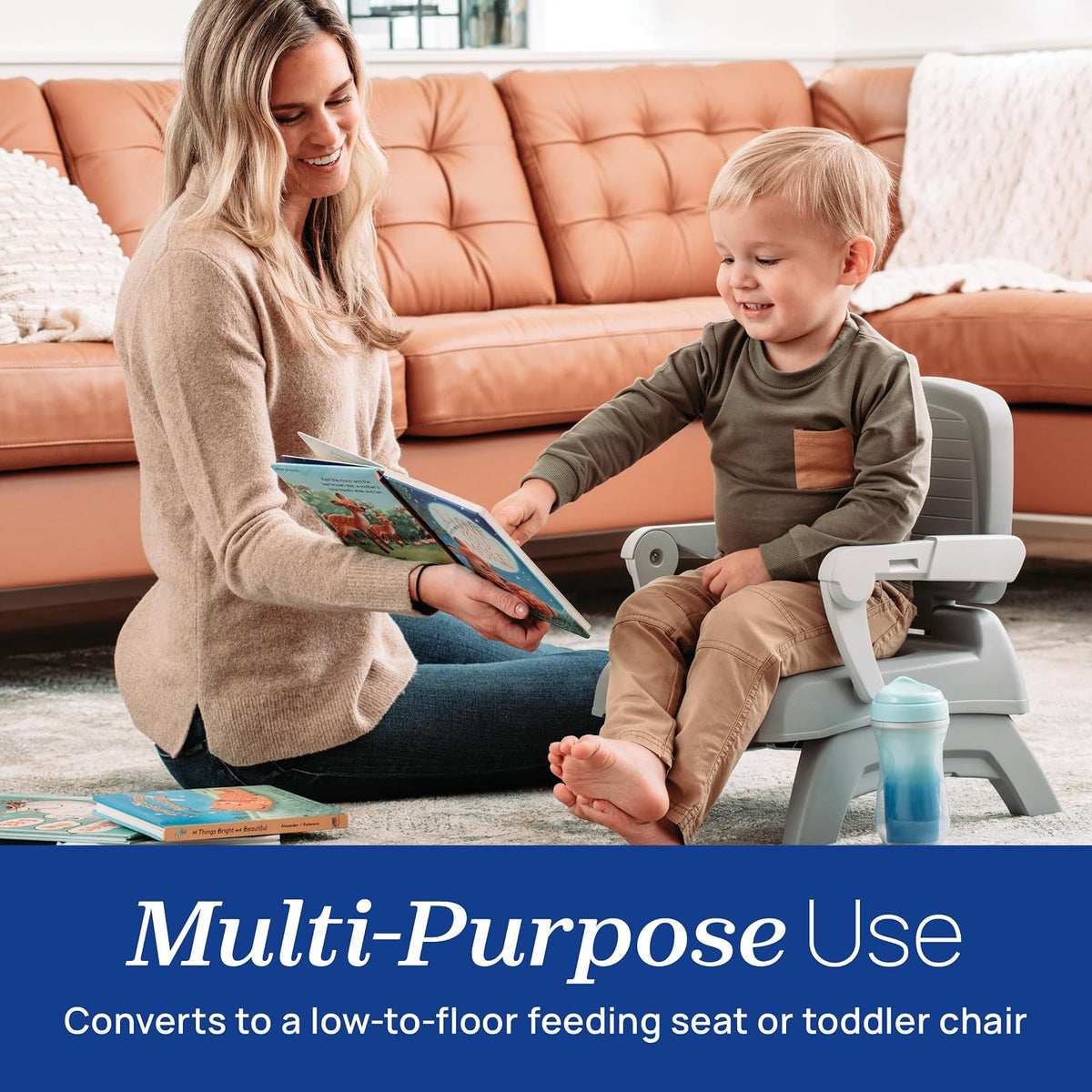 Chicco Bento Booster 3 en 1 Asiento elevador portátil para mesa, asiento de alimentación y silla de niño pequeño para bebés y niños pequeños, para niños de hasta 22 kg, ligero, plegable compacto