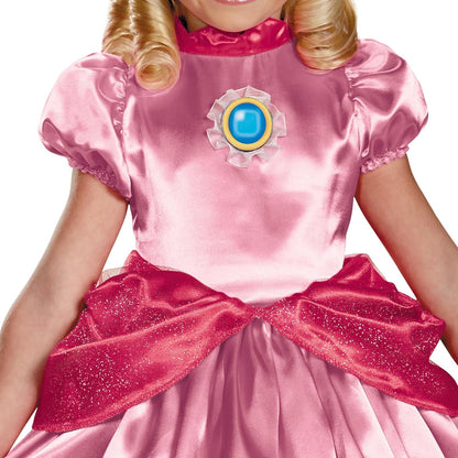 Disguise - Disfraz de princesa Peach de Nintendo Super Mario Brothers para niñas pequeñas, un solo color, medio/3T-4T