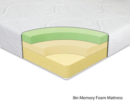 Night Therapy Memory Foam 8 Inch Therapeutic Comfort Mattress, Matrimonial
