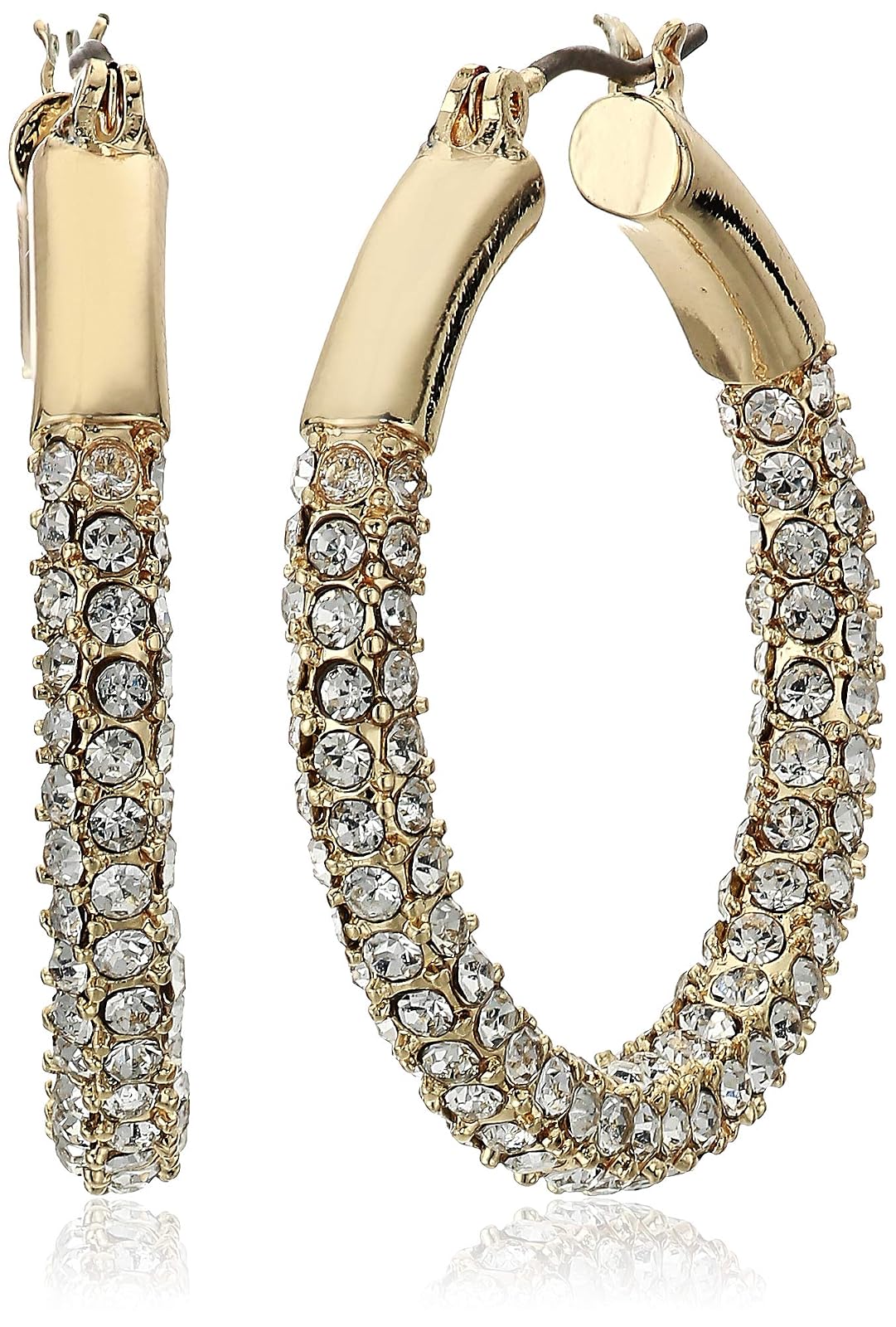 Anne Klein - arete perforados para mujer, aro tubular, dorado