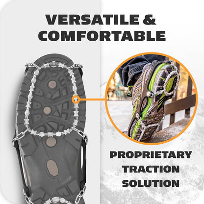 Yaktrax Diamond Grip - Tacos de tracción para Todas Las Superficies para Caminar sobre Hielo y Nieve (1 par)
