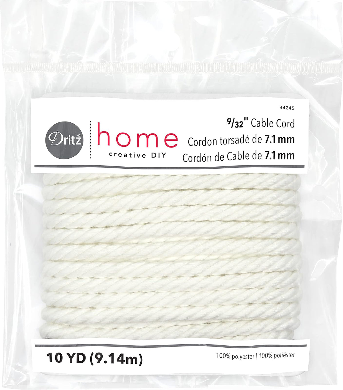 Dritz Home 44245 - Cable de Cable (9/32 x 10 Yardas, tamaño 200)