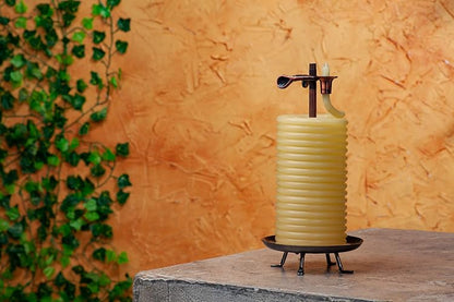 Candle by the Hour - Recambio para velas de 48 horas, cera de abejas natural ecológica con mecha de algodón