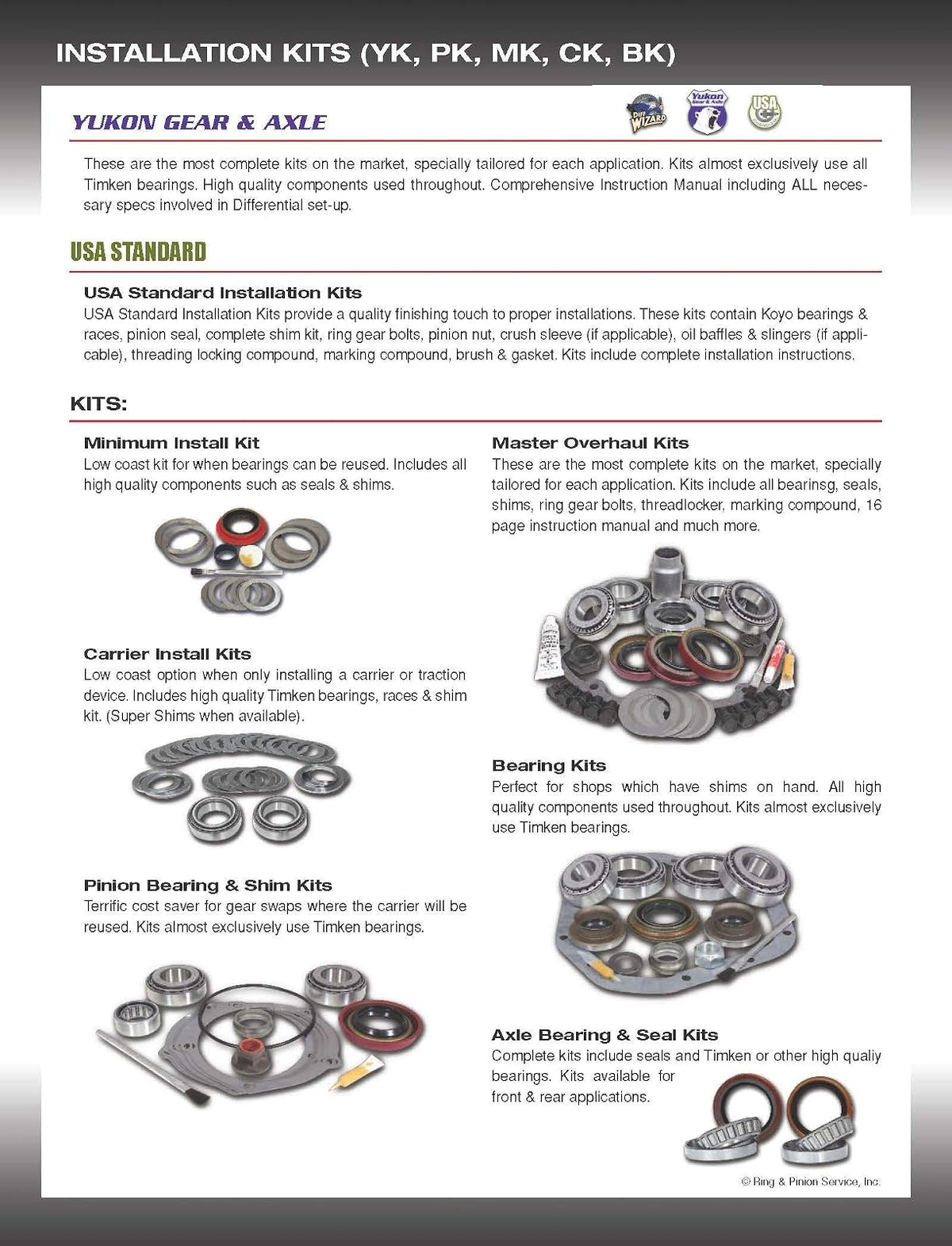 USA Standard Gear ZK F8.8 Kit de Revisión Diff Master para Ford 8.8 in
