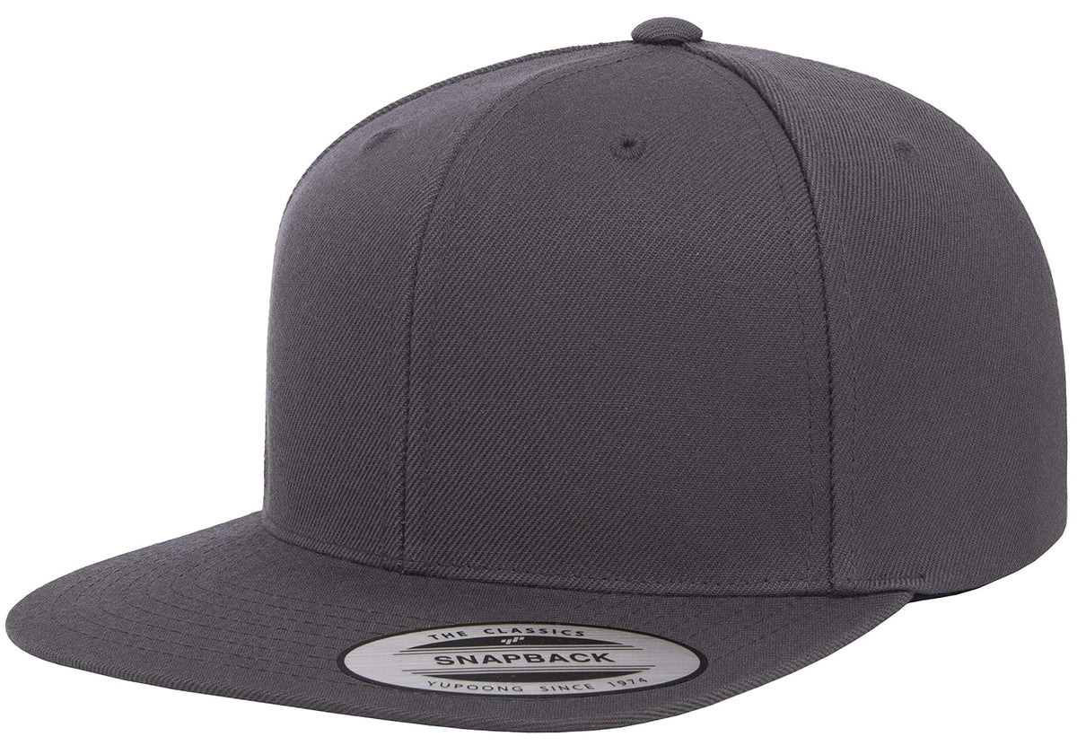 Yupoong Gorra con Cierre a presión. Sombrero para Unisex Adulto - Gris oscuro - Talla Única