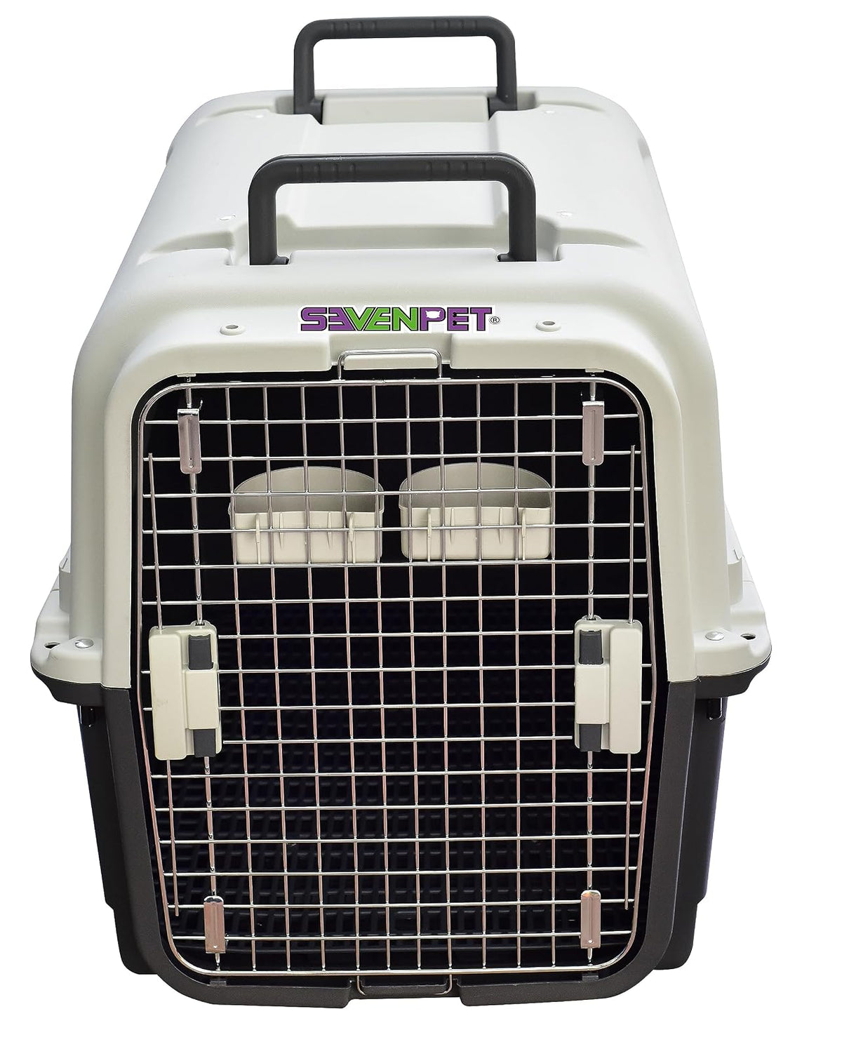 SEVENPET Jaula Transportadora Iata Kennel Perro Mascota 81x57x65 Gris
