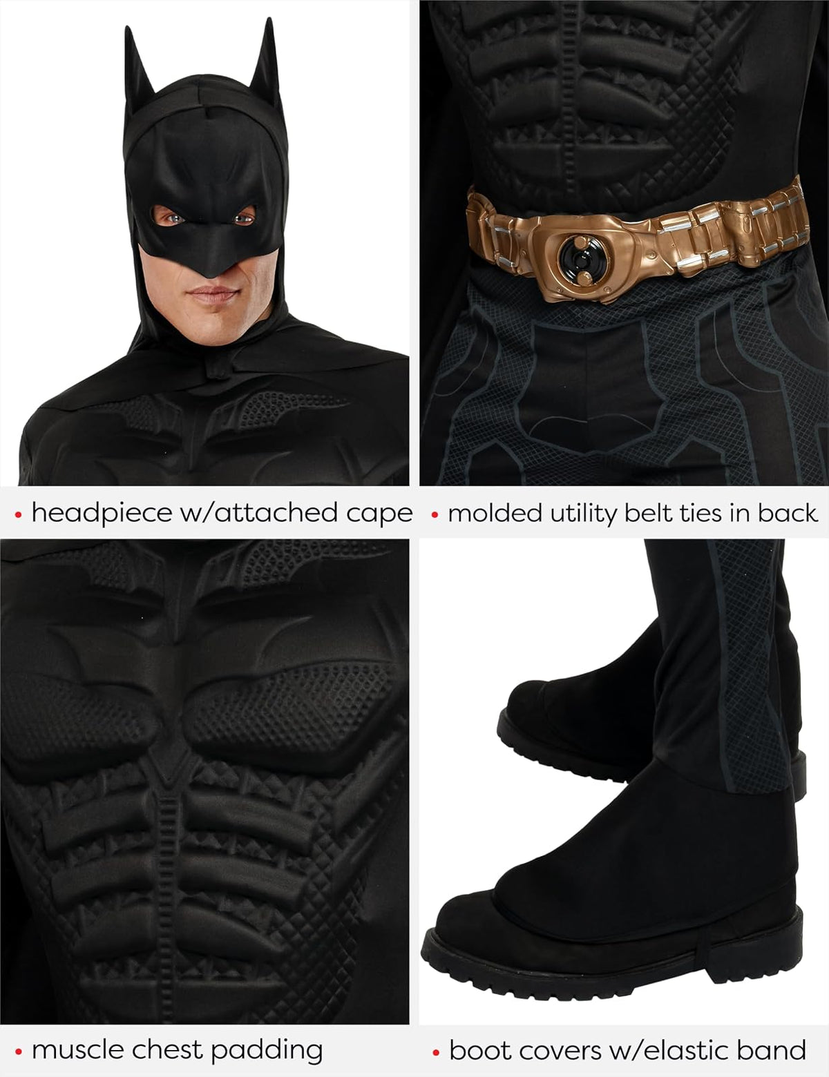 Rubie's Batman: The Dark Knight Trilogy Disfraz de Batman para adulto