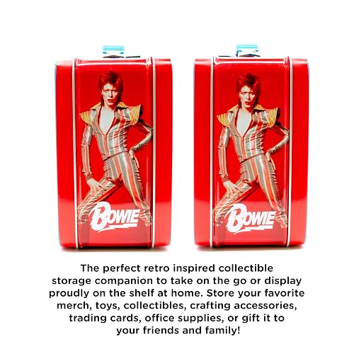 AQUARIUS David Bowie Aladdin Sane Fun Box - Caja de almacenamiento resistente con mango de plástico y cubierta frontal en relieve, producto oficial y regalo coleccionable
