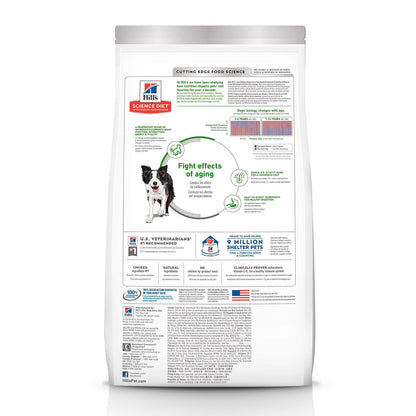 Hill's Science Diet Croquetas para Perro Senior 7+ Sabor Pollo 5.7Kg | Croquetas Hill's para perro, pollo real, vitalidad senior, salud de órganos vitales, energía diaria