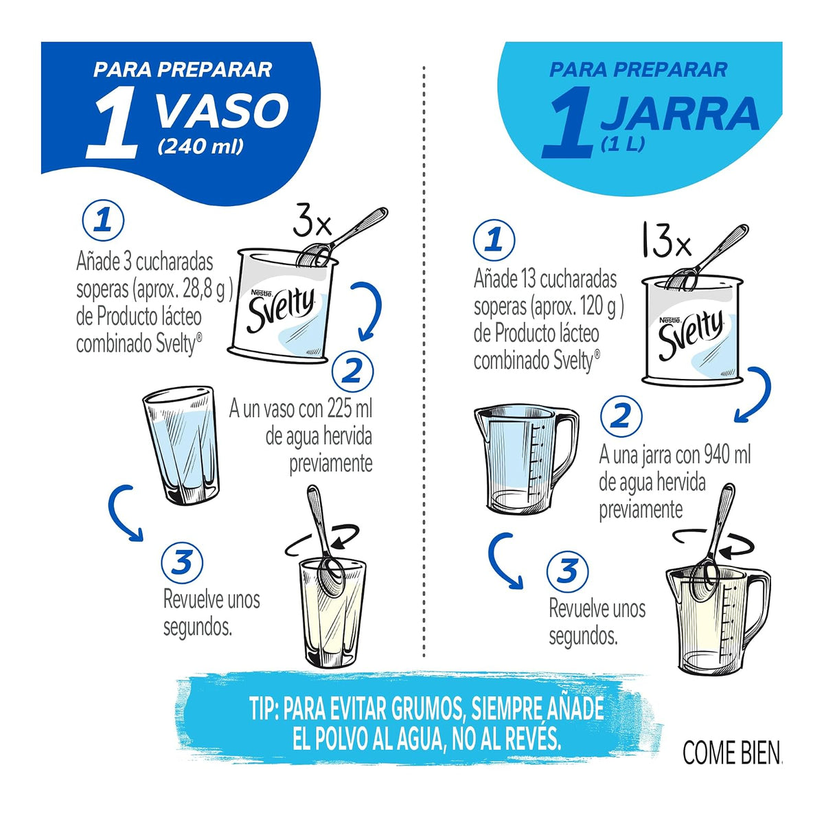 Svelty con Colágeno Adicionado de Fibra, Proteína, Vitamina C y Calcio, Lata de 1.6 kg