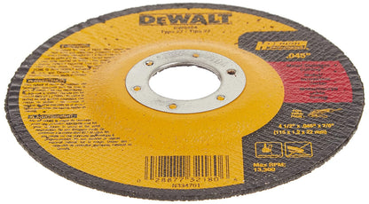 DEWALT DW8424 Z Disco Abrasivo de Corte Ultra Delgado, 4-1/2 x 7/8 pulgadas