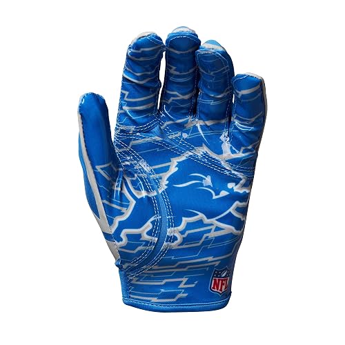 Wilson NFL - Guantes receptores elásticos con Logotipo del Equipo, Tallas para Adultos y jóvenes