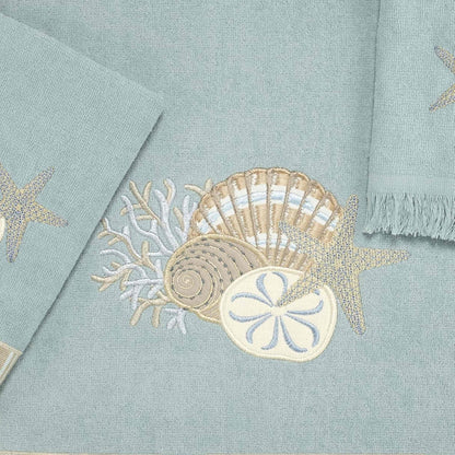 Avanti Linens - Juego de Toallas de 3 Piezas, algodón Suave y Absorbente, decoración Costera del hogar (por The Sea Collection, Mineral)
