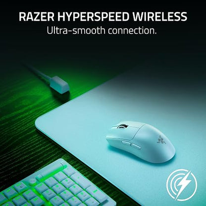 Razer Viper V3 Pro Mouse Inalámbrico para Esports: Simétrico - Peso 54g - Sondeo De 8K - Sensor Óptico De 35K dpi - Interruptores Ópticos Gen3-8 Botones Programables - Batería De 95 Horas - Blanco
