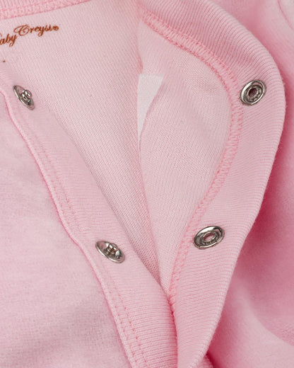 Baby Creysi Cobija Manga Larga Mameluco para Bebé Niña Pack de 3 Algodón Hipoalergénico, Rosado, 9 Meses