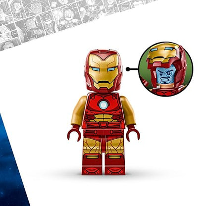 LEGO® Marvel Armadura Robótica de Iron Man vs. Ultrón Juguete de superhéroes construible con Minifiguras, Set de construcción y Juego, Regalo para niños y niñas Desde 6 años 76307