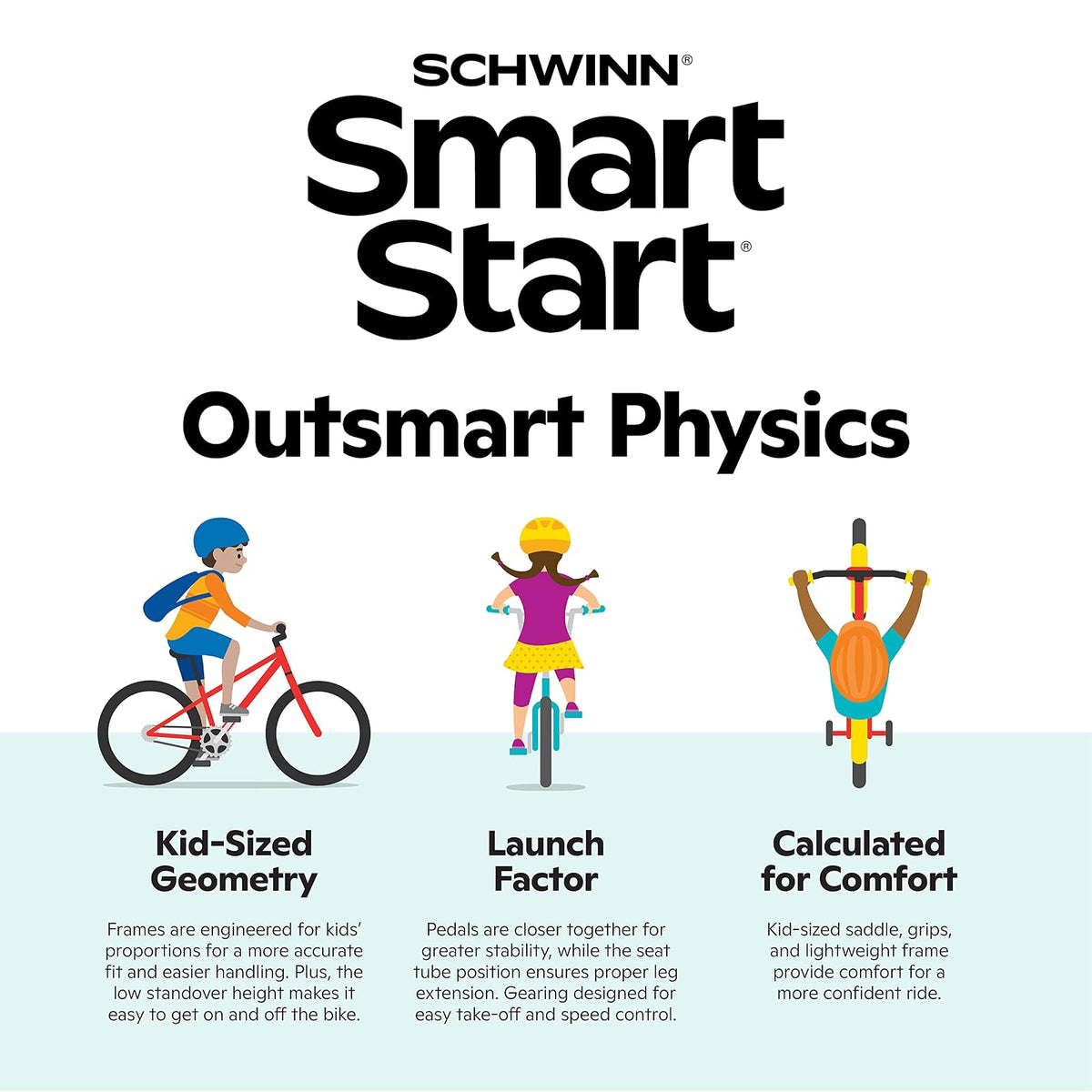 Schwinn ELM - Bicicleta para niña, con Marco SmartStart para Adaptarse a Las Proporciones de tu Hijo