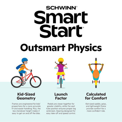 Schwinn ELM - Bicicleta para niña, con Marco SmartStart para Adaptarse a Las Proporciones de tu Hijo