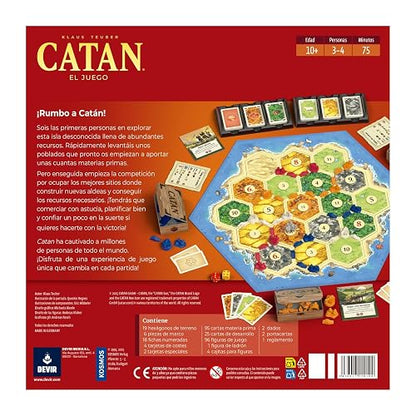 Devir - Catan, Juego de Mesa, 3-4 jugadores, Juego de Mesa Familiar, Juego de Mesa para jugar con Amigos (BGCATAN)