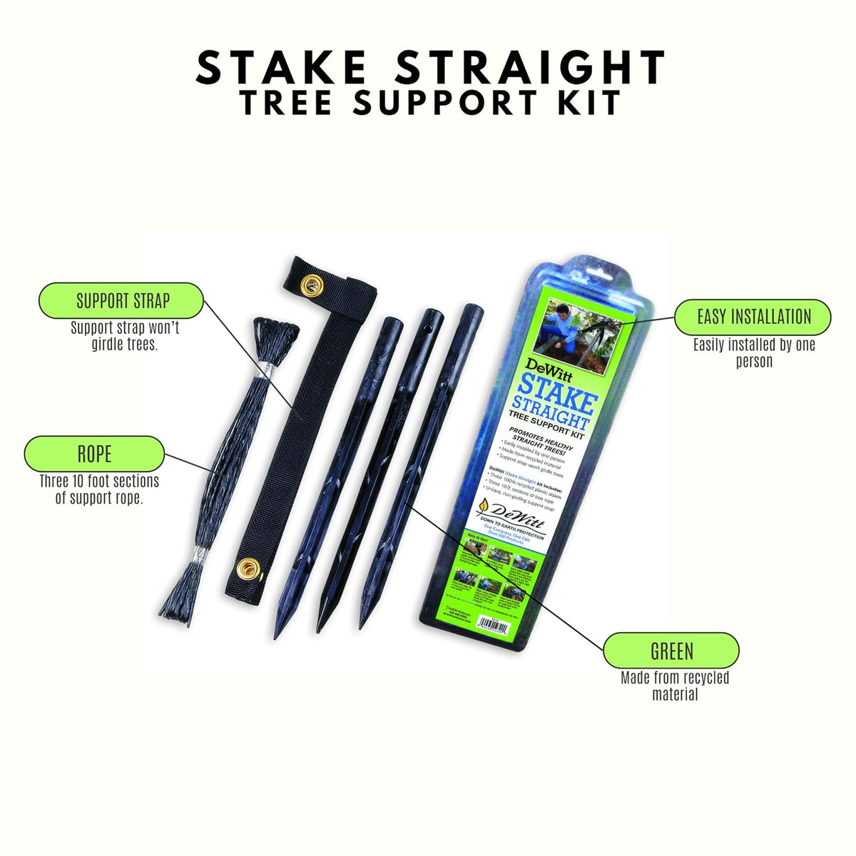DeWitt RS15 Tree Stake Straight Kit