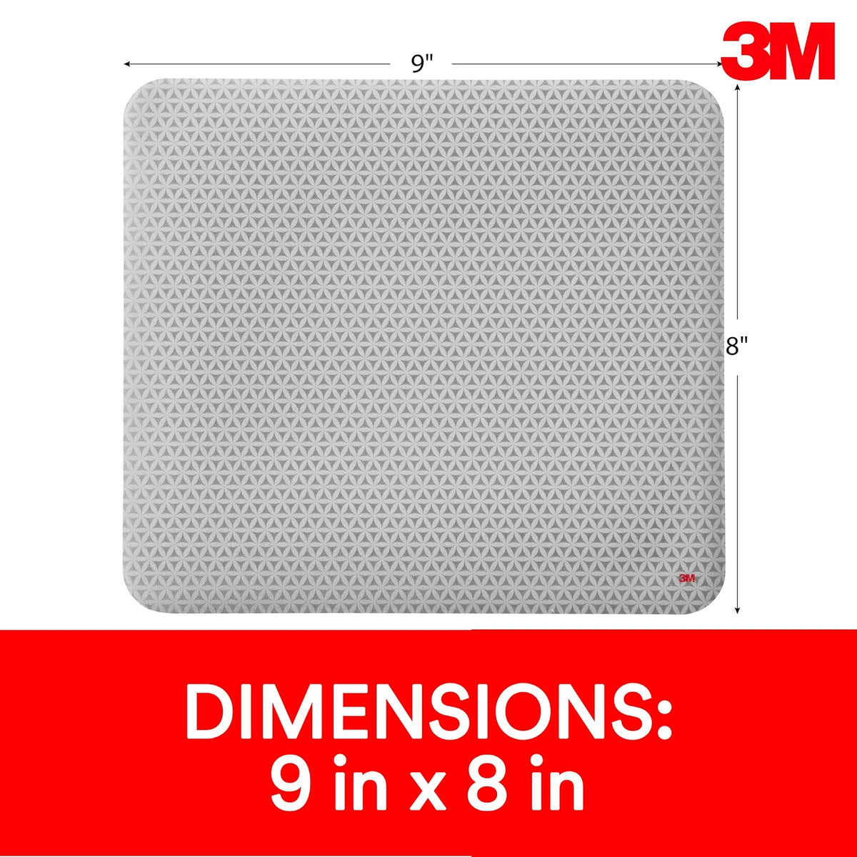 3M Precise - Alfombrilla de ratón con adhesivo reposicionable , Gris (Bitmap), 21,59 x 17,78 x 1,52 cm
