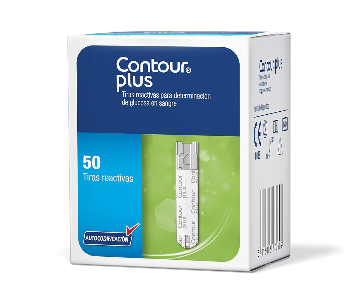 Contour Plus Tiras Reactivas Para Determinación De Glucosa En Sangre De 50´S, Color, 50 Count, Pack Of/Paquete De