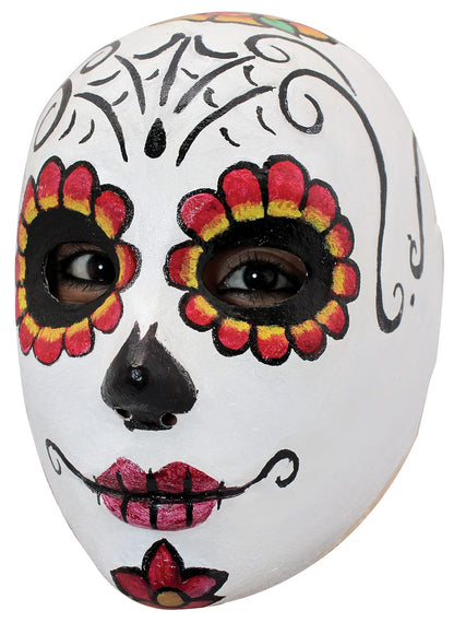 Ghoulish Productions Máscara de Catrina Mexicana Colorida, Máscaras de Catrinas Ideales para Día de Muertos y Halloween